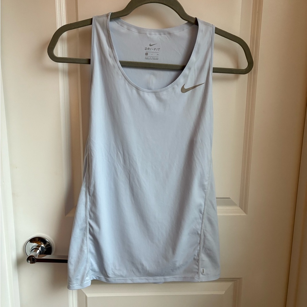 Nike Women's Light Blue Dri-FIT Tank Top